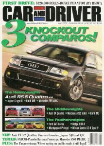 CAR & DRIVER 2003 MAY - GALLARDO, PANOZ, FABCAR